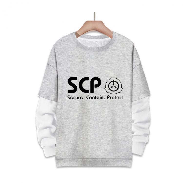 Special Containment Procedures Foundation Anime fake two-piece thick round neck sweater from S to 3XL