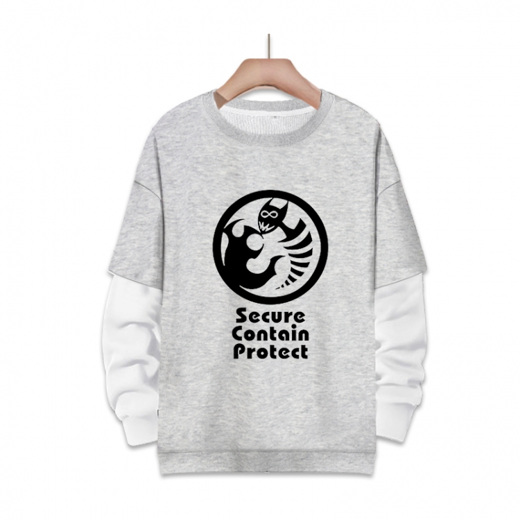 Special Containment Procedures Foundation Anime fake two-piece thick round neck sweater from S to 3XL