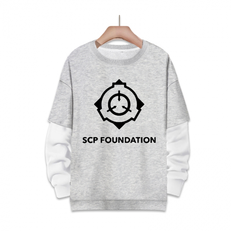 Special Containment Procedures Foundation Anime fake two-piece thick round neck sweater from S to 3XL