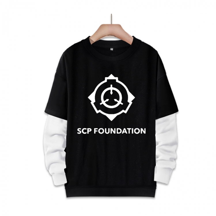 Special Containment Procedures Foundation Anime fake two-piece thick round neck sweater from S to 3XL