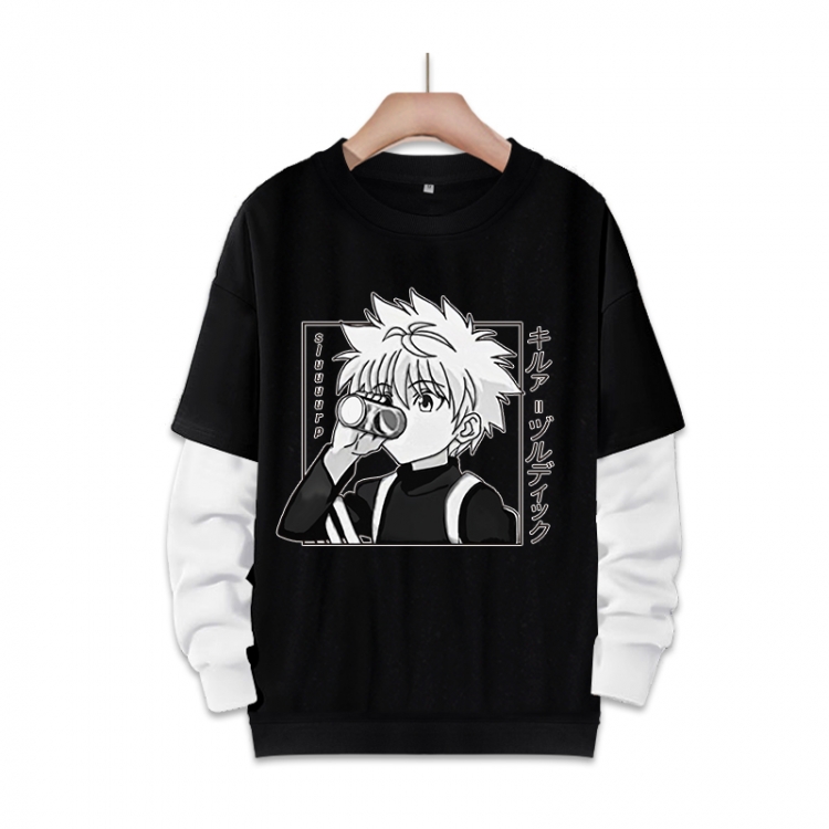 HunterXHunter Anime fake two-piece thick round neck sweater from S to 3XL