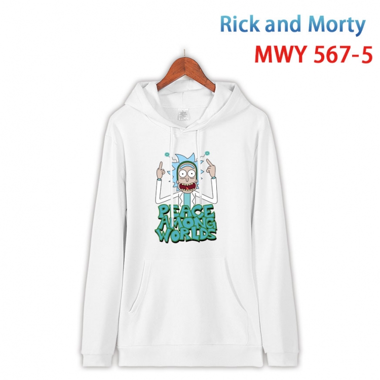 Rick and Morty Cotton Hooded Patch Pocket Sweatshirt from S to 4XL