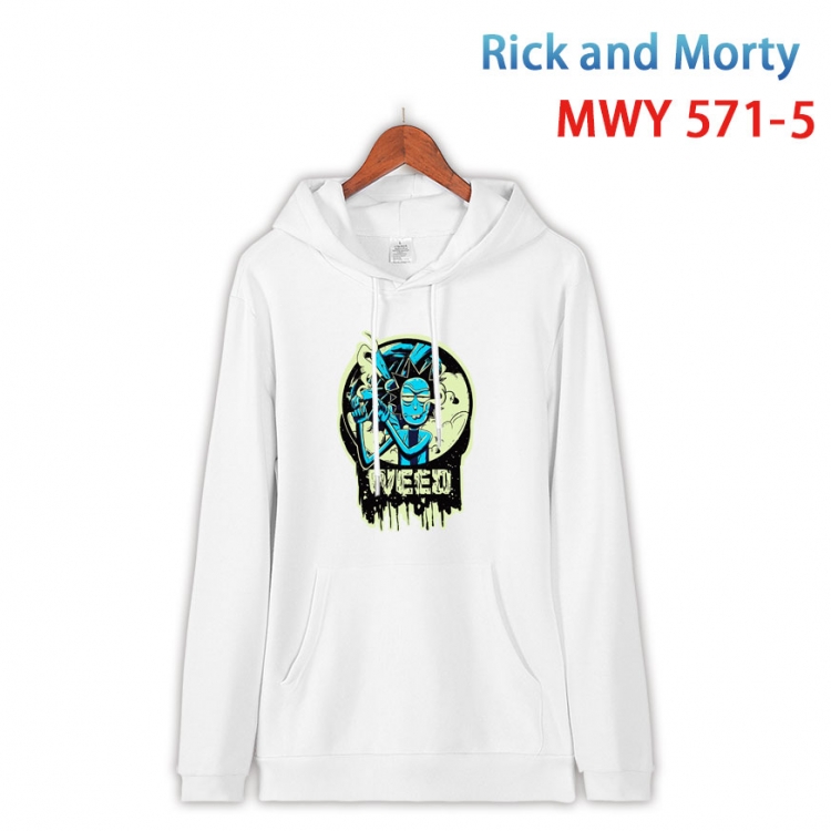 Rick and Morty Cotton Hooded Patch Pocket Sweatshirt from S to 4XL