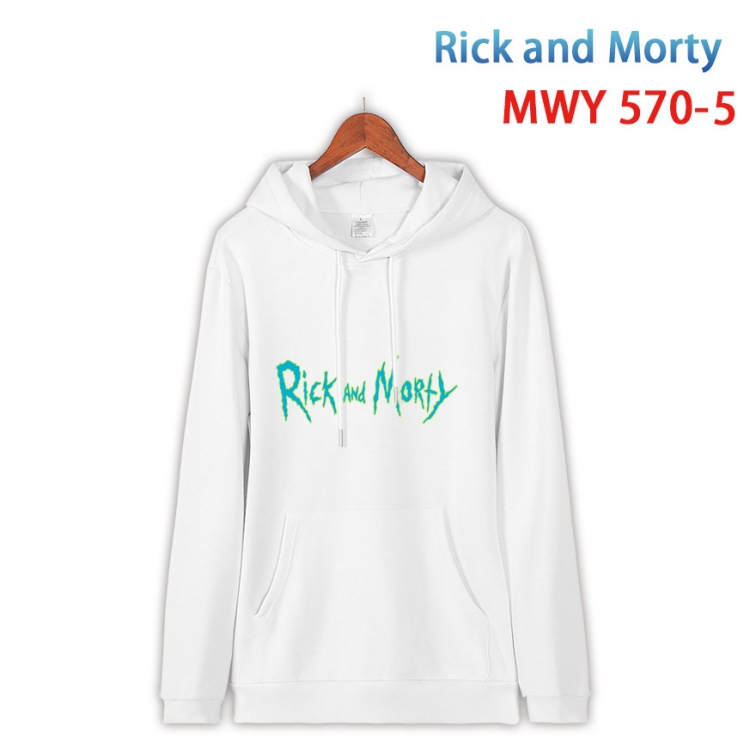 Rick and Morty Cotton Hooded Patch Pocket Sweatshirt from S to 4XL