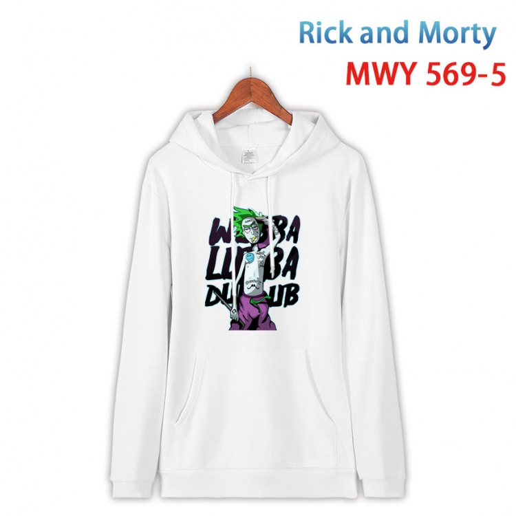 Rick and Morty Cotton Hooded Patch Pocket Sweatshirt from S to 4XL