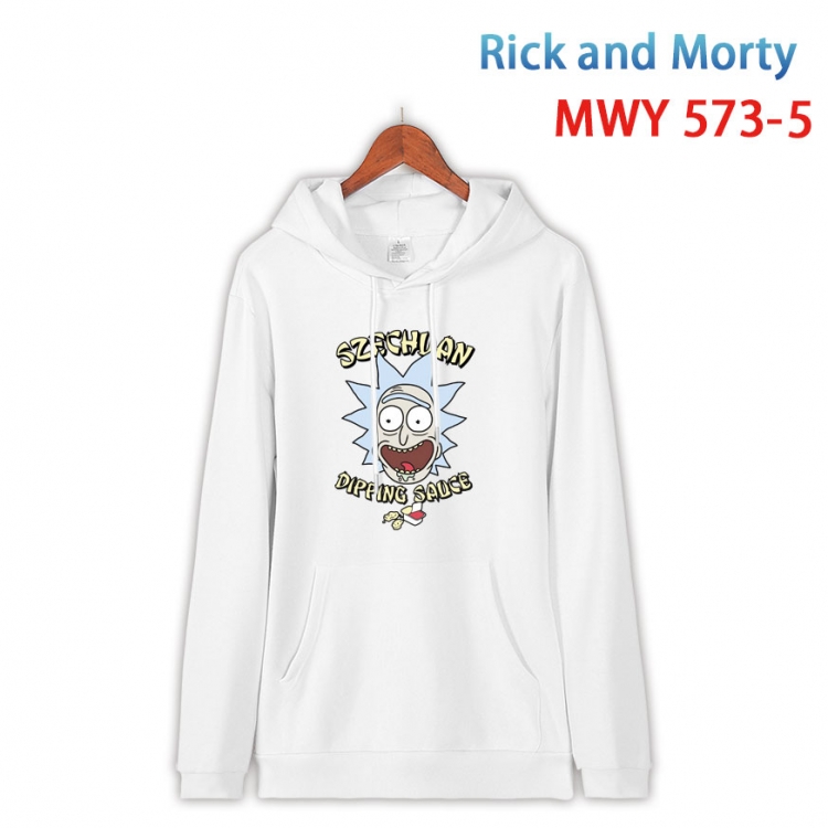 Rick and Morty Cotton Hooded Patch Pocket Sweatshirt from S to 4XL