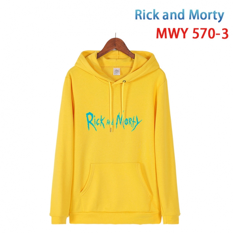 Rick and Morty Cotton Hooded Patch Pocket Sweatshirt from S to 4XL