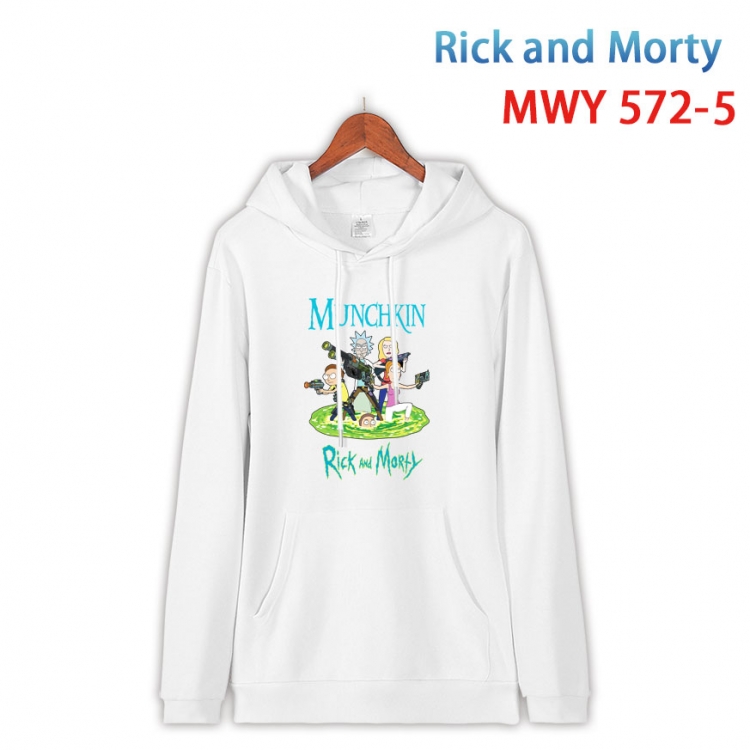 Rick and Morty Cotton Hooded Patch Pocket Sweatshirt from S to 4XL