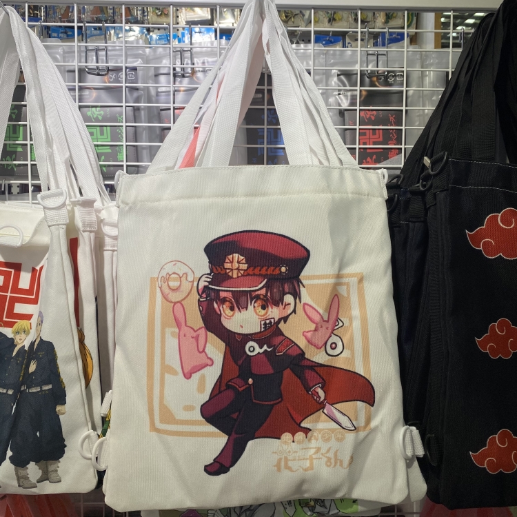 Toilet-Bound Hanako-kun  Double-sided color picture canvas shoulder bag storage bag 33X32cm