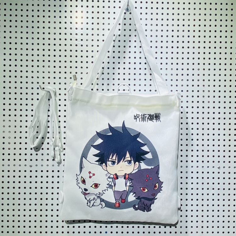 Jujutsu Kaisen Double-sided color picture canvas shoulder bag storage bag 33X32cm