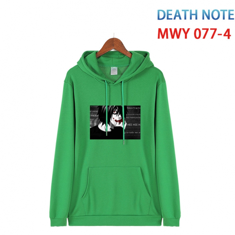 Death note Cotton Hooded Patch Pocket Sweatshirt from S to 4XL  MWY 077 4