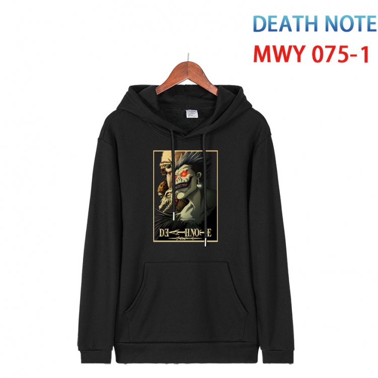 Death note Cotton Hooded Patch Pocket Sweatshirt from S to 4XL  MWY 075 1