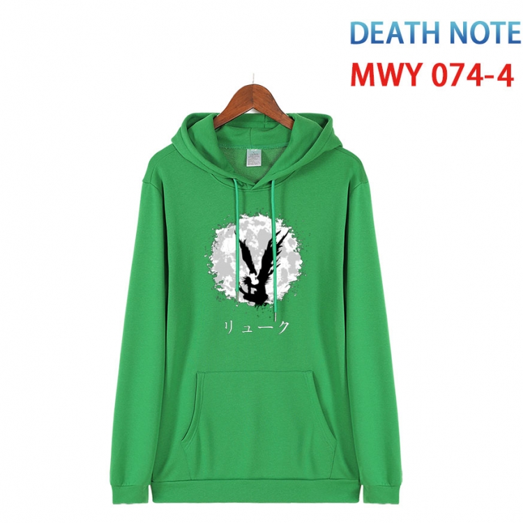 Death note Cotton Hooded Patch Pocket Sweatshirt from S to 4XL  MWY 074 4