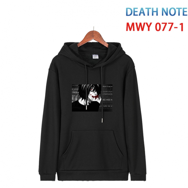 Death note Cotton Hooded Patch Pocket Sweatshirt from S to 4XL MWY 077 1