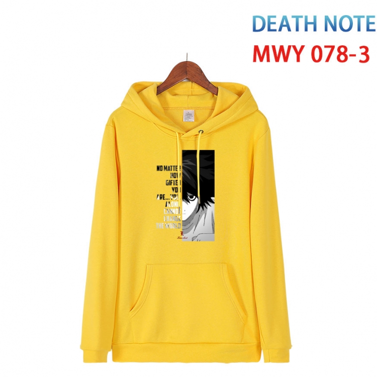 Death note Cotton Hooded Patch Pocket Sweatshirt from S to 4XL  MWY 078 3