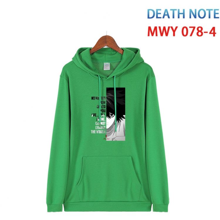 Death note Cotton Hooded Patch Pocket Sweatshirt from S to 4XL  MWY 078 4