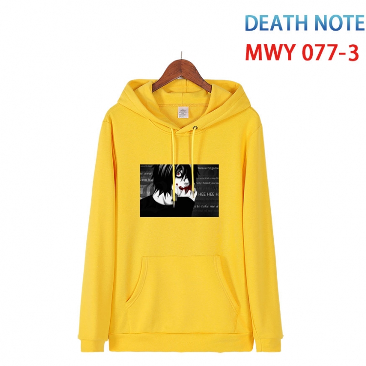 Death note Cotton Hooded Patch Pocket Sweatshirt from S to 4XL  MWY 077 3