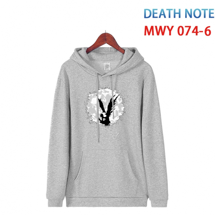 Death note Cotton Hooded Patch Pocket Sweatshirt from S to 4XL  MWY 074 6