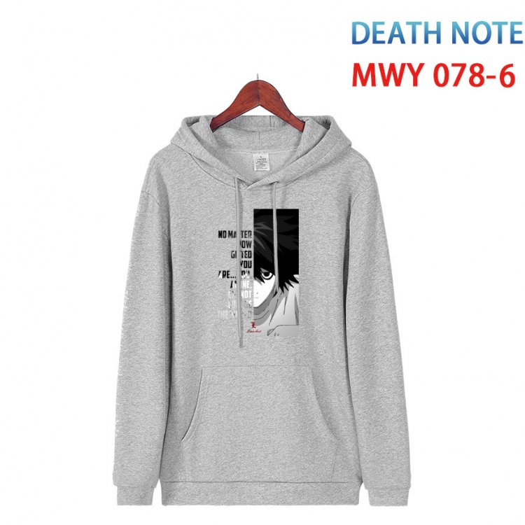 Death note Cotton Hooded Patch Pocket Sweatshirt from S to 4XL  MWY 078 6