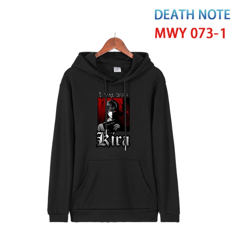 Death note Cotton Hooded Patch Pocket Sweatshirt from S to 4XL  MWY 073 1