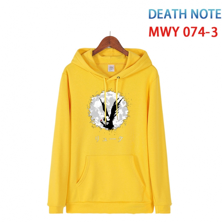 Death note Cotton Hooded Patch Pocket Sweatshirt from S to 4XL  MWY 074 3