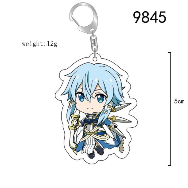 Sword Art Online Anime acrylic Key Chain  price for 5 pcs 9845