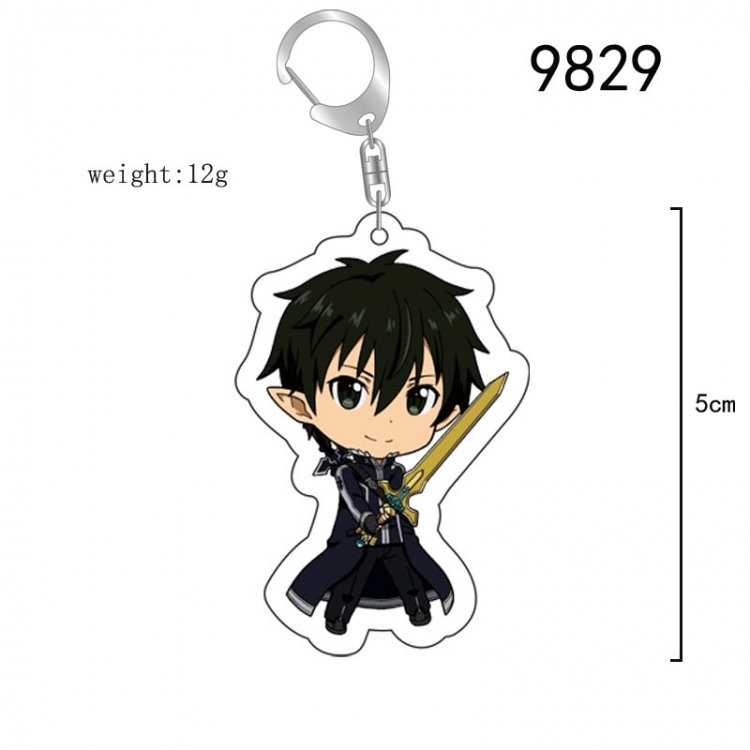 Sword Art Online Anime acrylic Key Chain  price for 5 pcs 9829