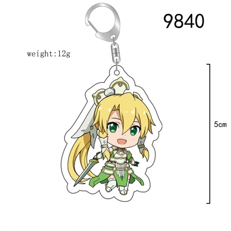 Sword Art Online Anime acrylic Key Chain  price for 5 pcs 9840