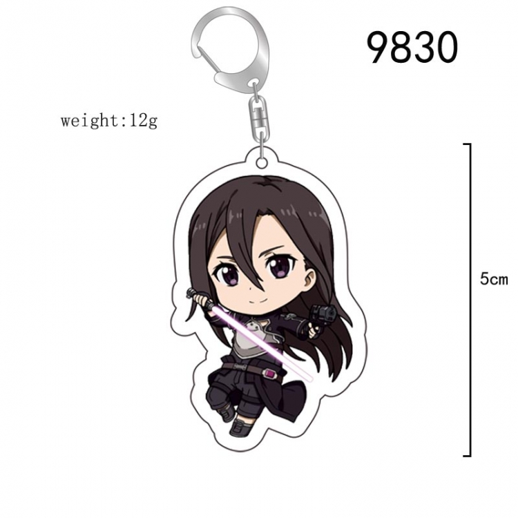 Sword Art Online Anime acrylic Key Chain  price for 5 pcs 9830