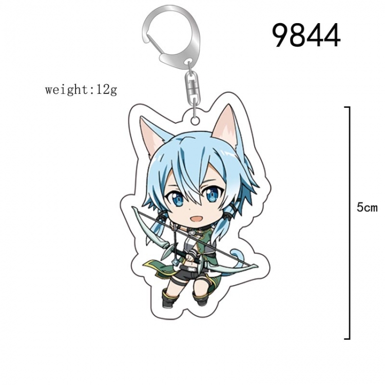 Sword Art Online Anime acrylic Key Chain  price for 5 pcs 9844