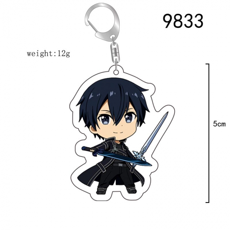 Sword Art Online Anime acrylic Key Chain  price for 5 pcs 9833