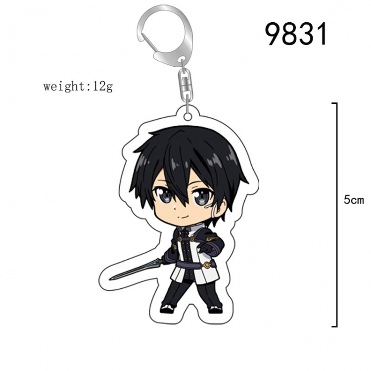 Sword Art Online Anime acrylic Key Chain  price for 5 pcs 9831