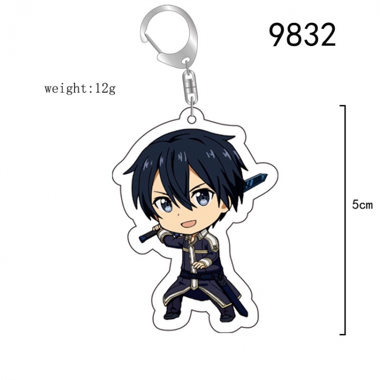 Sword Art Online Anime acrylic Key Chain  price for 5 pcs 9832