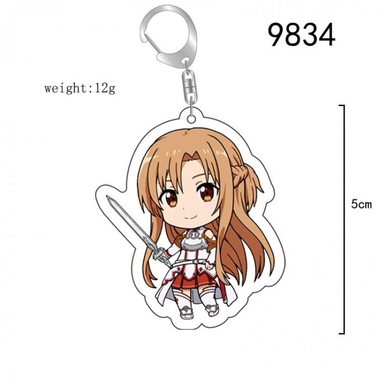 Sword Art Online Anime acrylic Key Chain  price for 5 pcs 9834