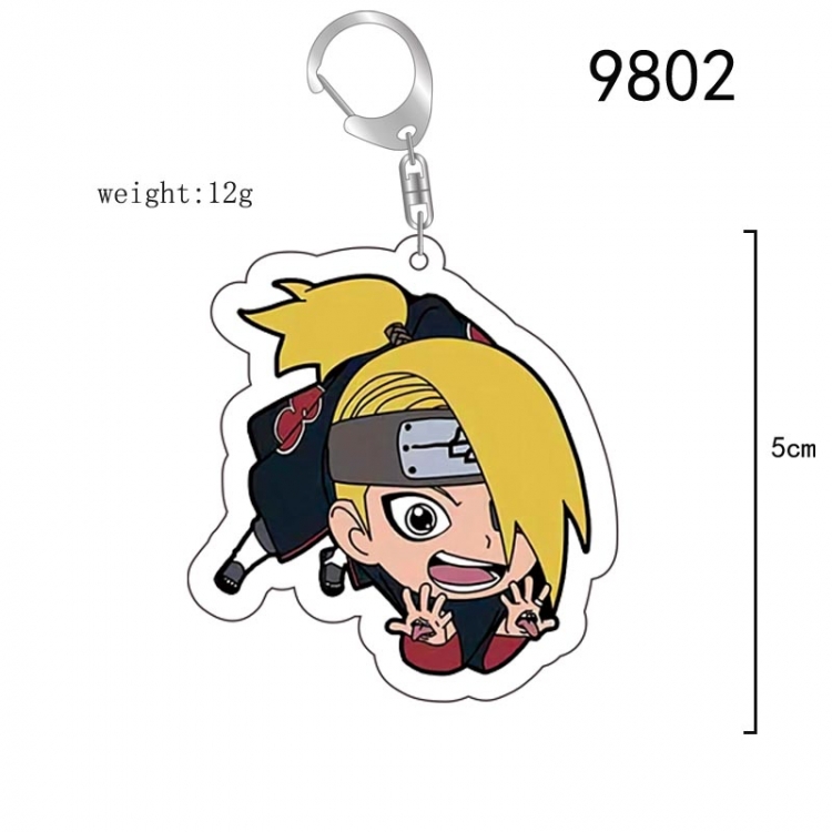 Naruto Anime acrylic Key Chain  price for 5 pcs 9802