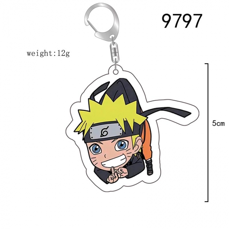 Naruto Anime acrylic Key Chain  price for 5 pcs 9797