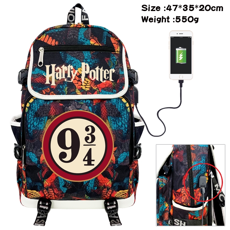 Harry Potter Camouflage Waterproof Canvas Flip Backpack Student School Bag 47X35X20CM