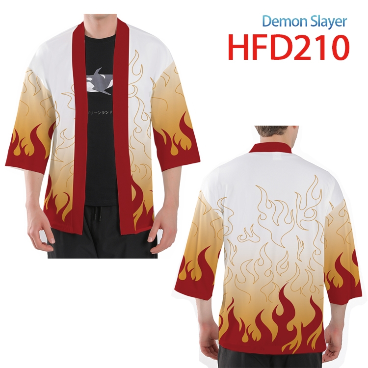Demon Slayer Kimets Anime peripheral full-color short kimono from S to 4XL  HFD-210