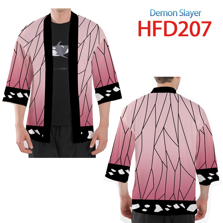 Demon Slayer Kimets Anime peripheral full-color short kimono from S to 4XL HFD-207