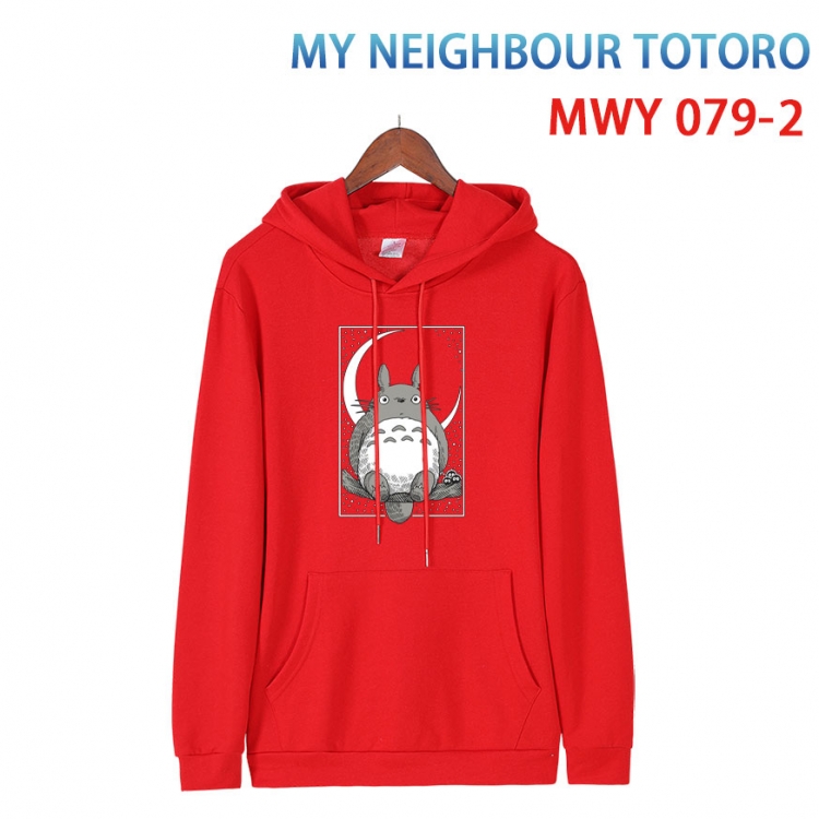 TOTORO Cotton Hooded Patch Pocket Sweatshirt from S to 4XL  MWY 079 2