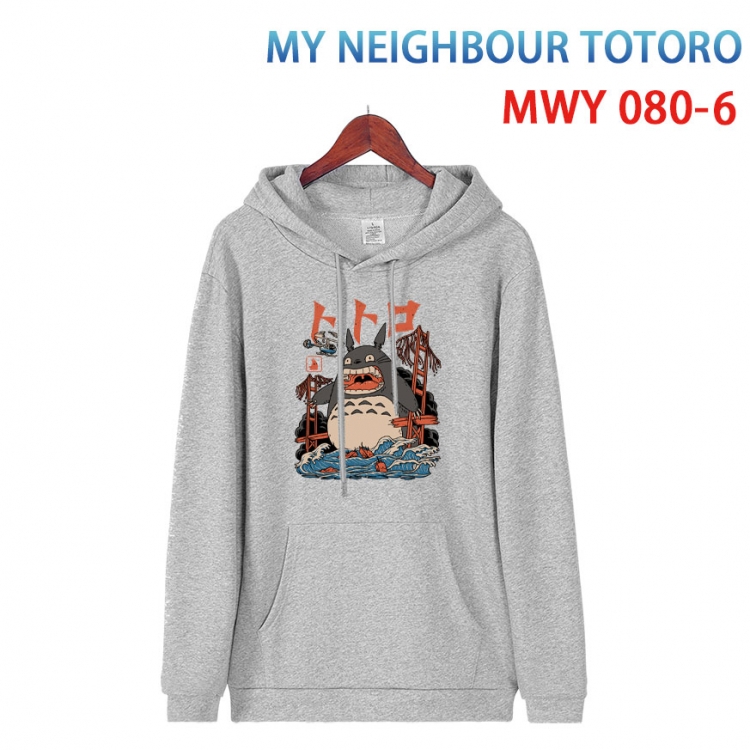 TOTORO Cotton Hooded Patch Pocket Sweatshirt from S to 4XL  MWY 080 6