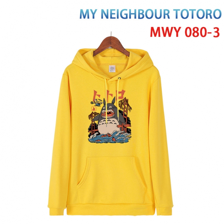 TOTORO Cotton Hooded Patch Pocket Sweatshirt from S to 4XL MWY 080 3