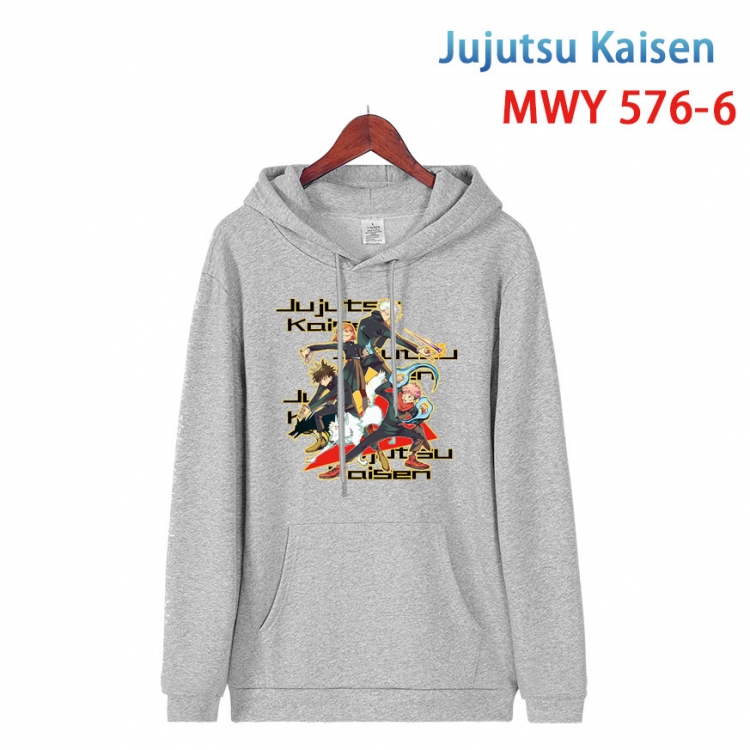 Jujutsu Kaisen Cotton Hooded Patch Pocket Sweatshirt from S to 4XL MWY-576-6