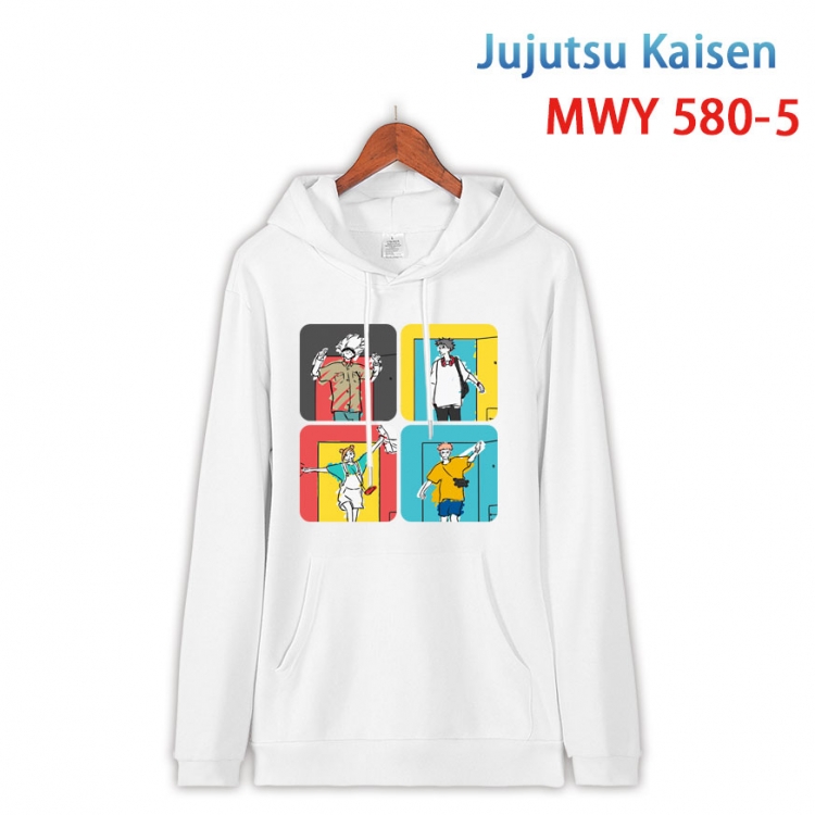 Jujutsu Kaisen Cotton Hooded Patch Pocket Sweatshirt from S to 4XL MWY-580-5