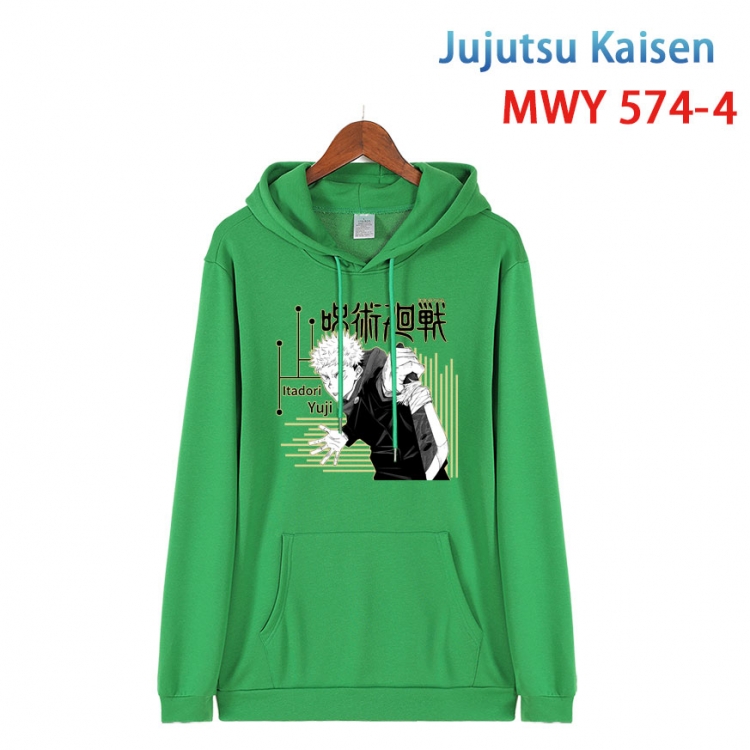 Jujutsu Kaisen Cotton Hooded Patch Pocket Sweatshirt from S to 4XL MWY-574-4