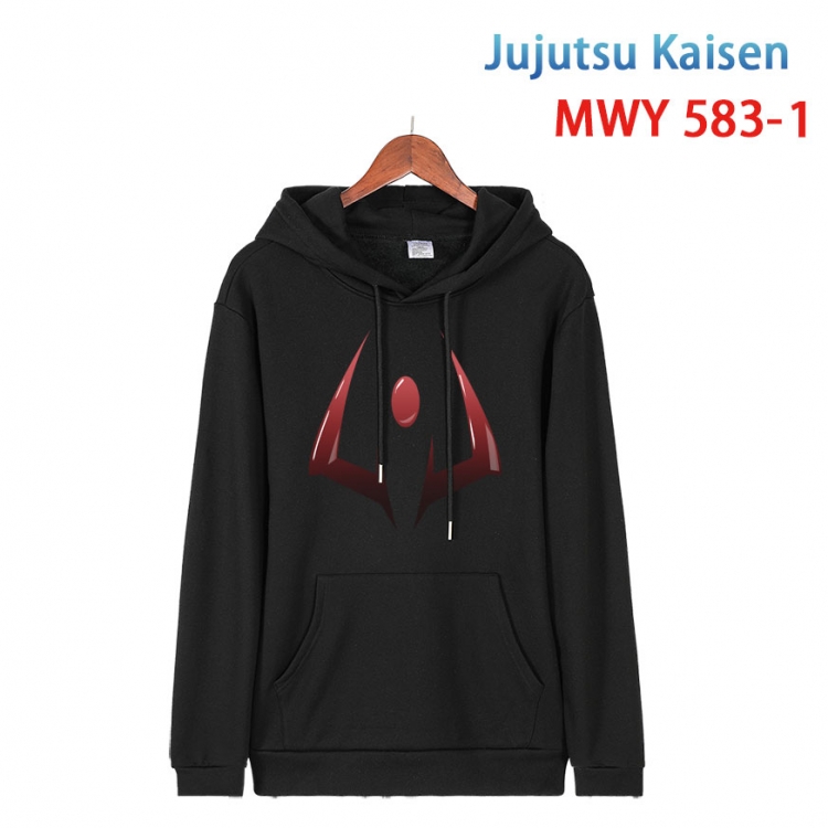 Jujutsu Kaisen Cotton Hooded Patch Pocket Sweatshirt from S to 4XL MWY-583-1