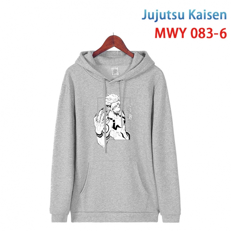 Jujutsu Kaisen Cotton Hooded Patch Pocket Sweatshirt from S to 4XL MWY 083 6