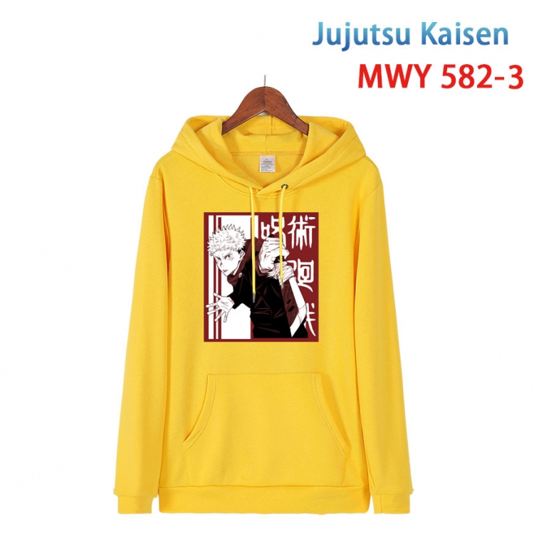 Jujutsu Kaisen Cotton Hooded Patch Pocket Sweatshirt from S to 4XL MWY-582-3