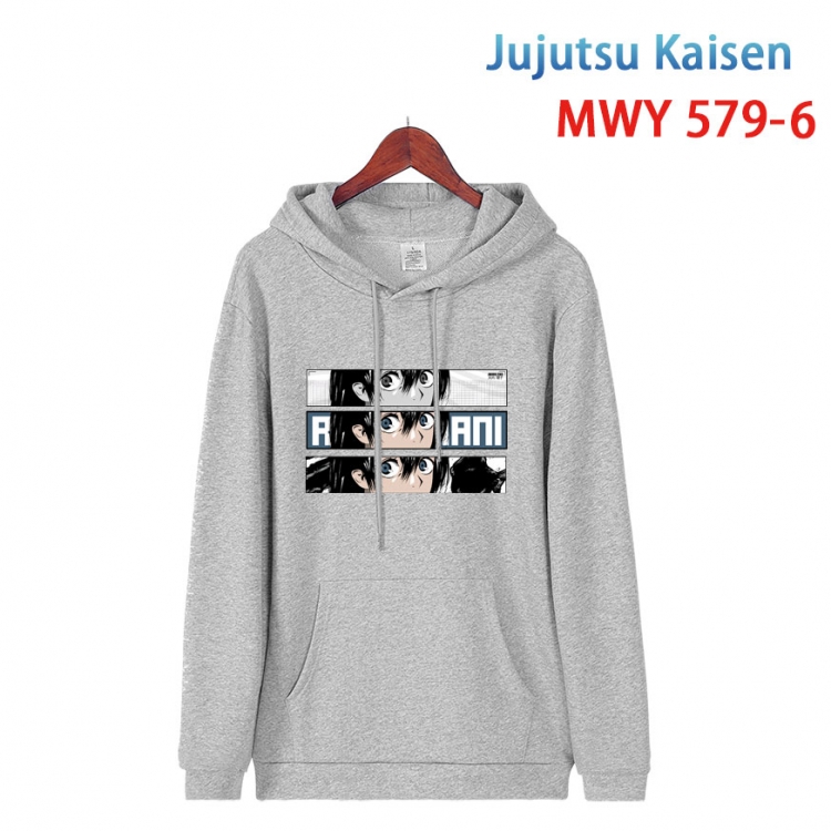 Jujutsu Kaisen Cotton Hooded Patch Pocket Sweatshirt from S to 4XL MWY-579-6