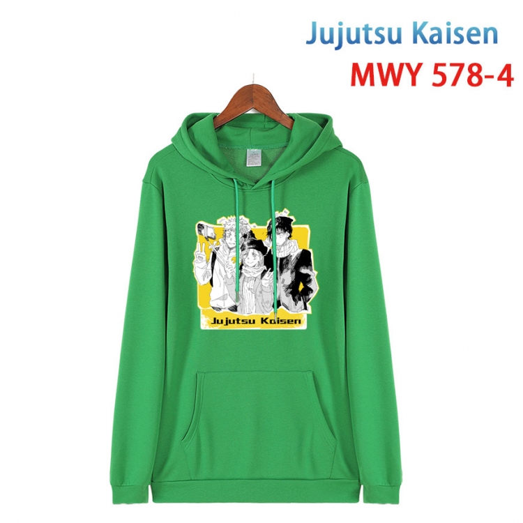 Jujutsu Kaisen Cotton Hooded Patch Pocket Sweatshirt from S to 4XL MWY-578-4